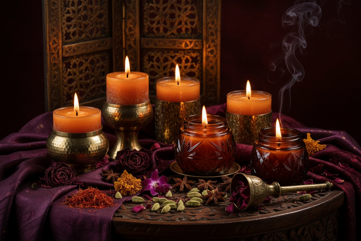 Bougies parfumées orientales