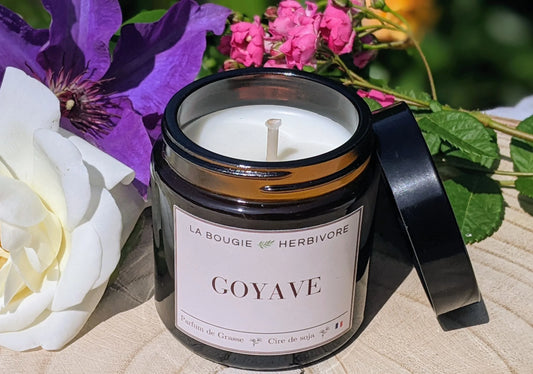 Bougie parfumée Goyave à la cire végétale de soja 90g - La Bougie Herbivore  BOUGIE_20H/90G-GOYAV 16.00 EUR