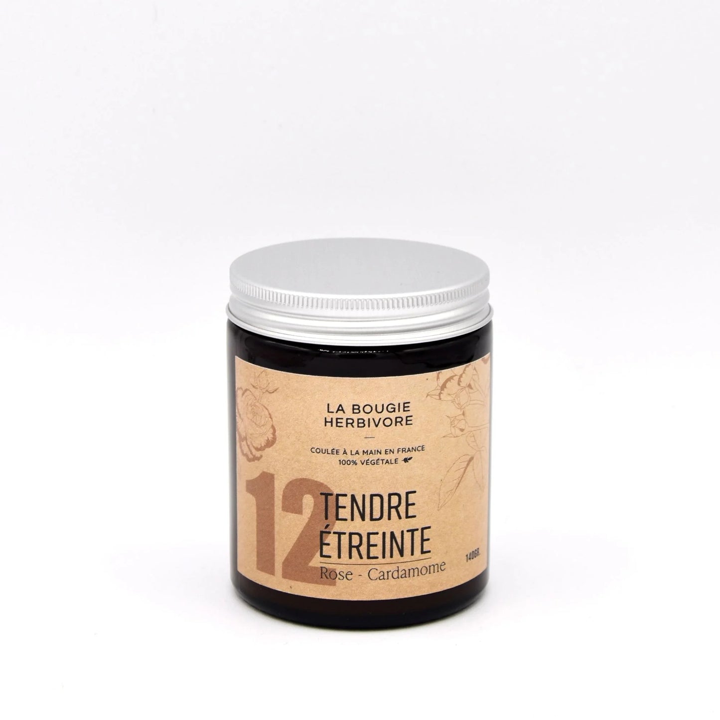 Bougie parfumée cardamome rose No.12 TENDRE ETREINTE 140g