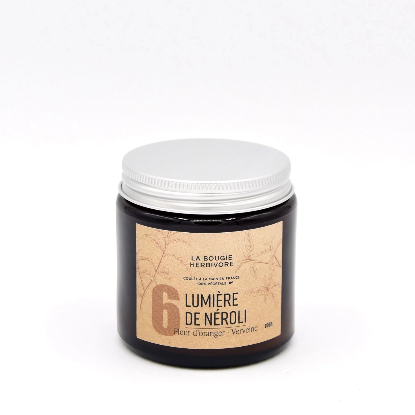 Bougie parfumée fleur d'Oranger Verveine No.6 LUMIERE DE NEROLI 90g