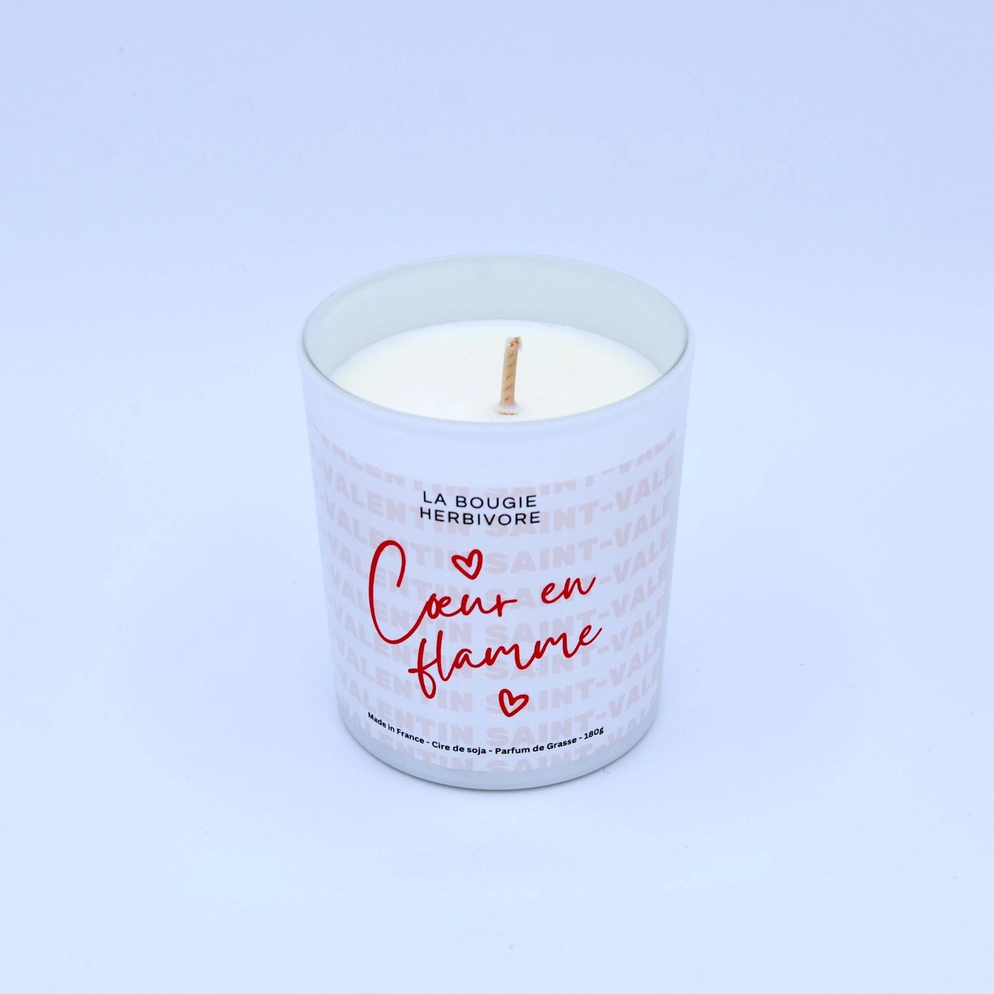 Bougie parfumée Saint-Valentin "Cœur en Flamme" 200ml La Bougie Herbivore Bougies