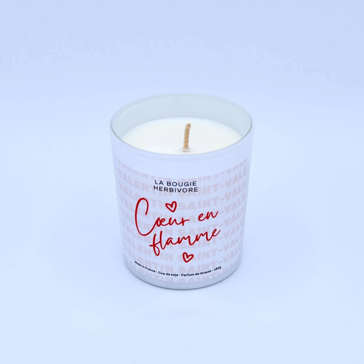 Bougie parfumée Saint-Valentin "Cœur en Flamme" 200ml La Bougie Herbivore Bougies