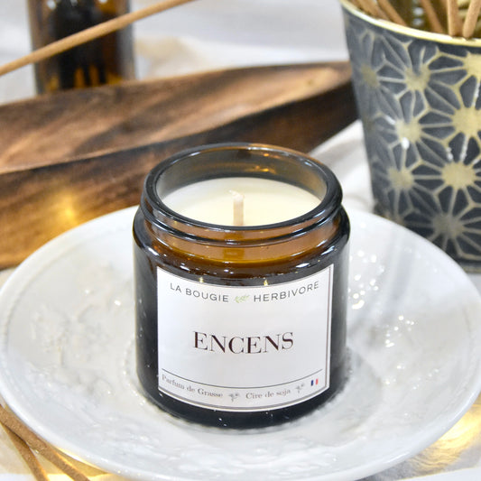 Achetez Bougie parfumée Encens à la cire végétale de soja 90g