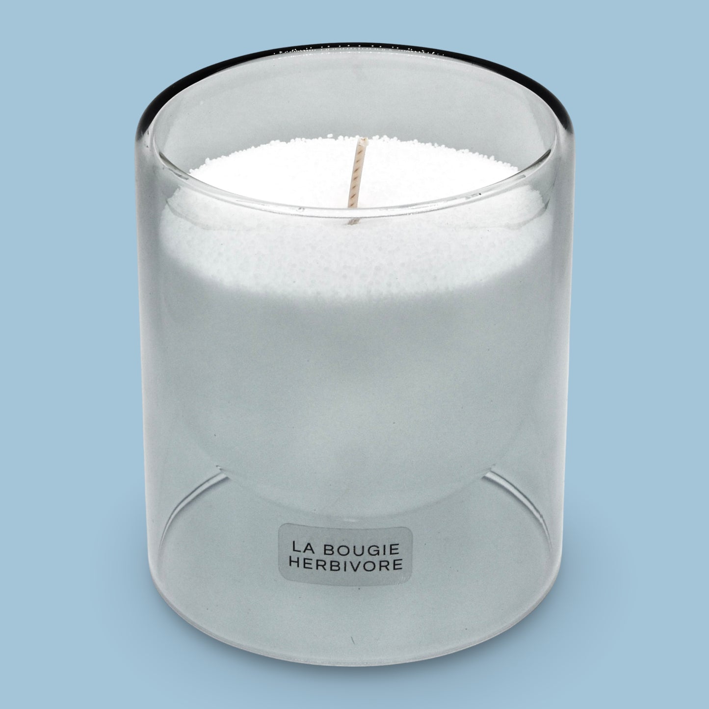 Pack Contenant à Bougie Goutte d'Eau "Gris" + Recharge Bougie en Perles de Cire Végétale - 400g avec 40 Mèches La Bougie Herbivore Bougies