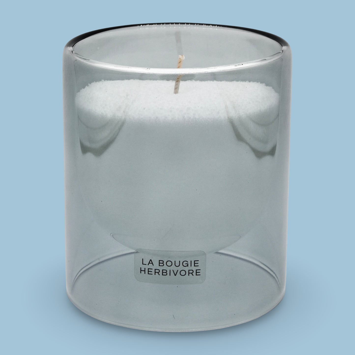 Pack Contenant à Bougie Goutte d'Eau "Gris" + Recharge Bougie en Perles de Cire Végétale - 400g avec 40 Mèches La Bougie Herbivore Bougies