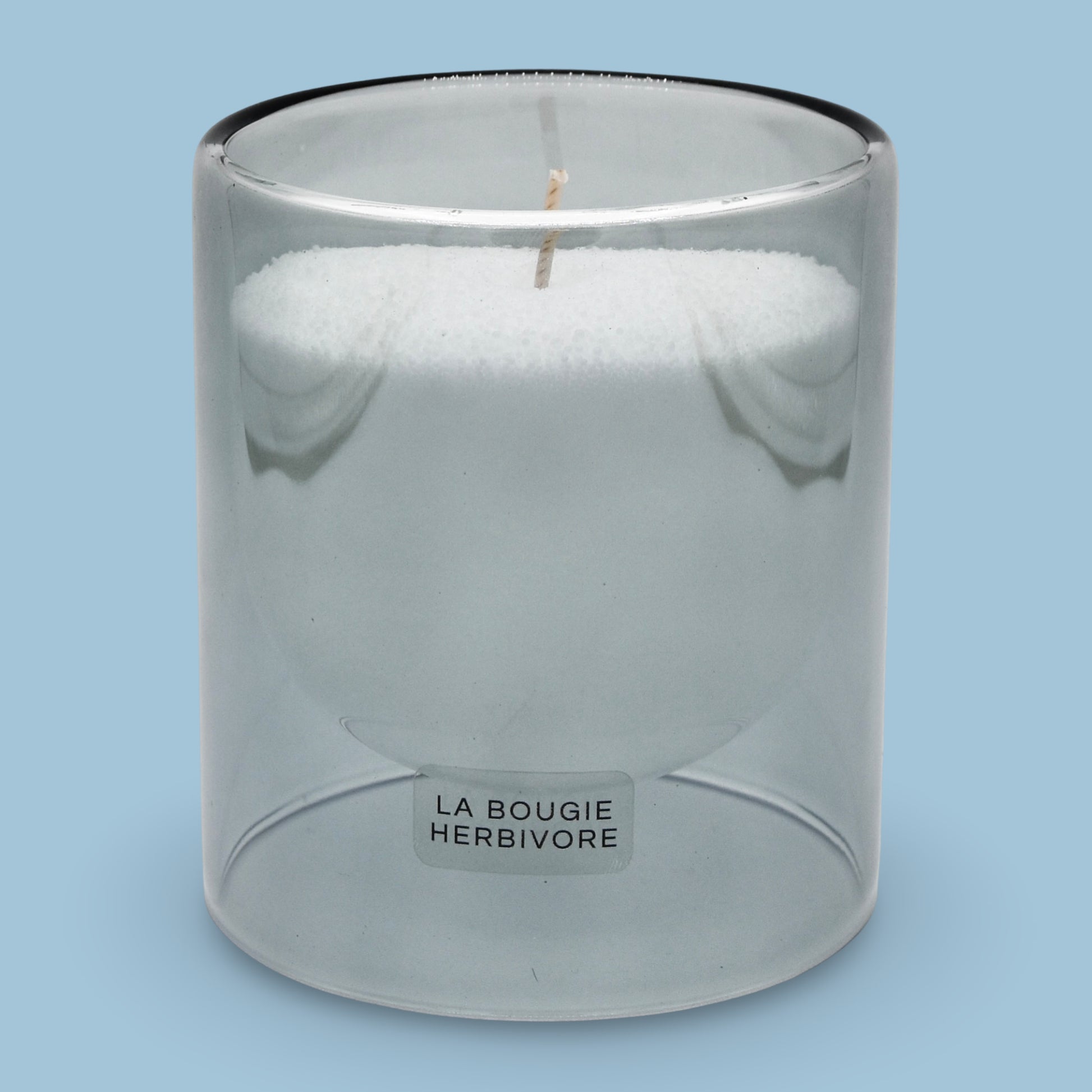 Pack Contenant à Bougie Goutte d'Eau "Gris" + Recharge Bougie en Perles de Cire Végétale - 400g avec 40 Mèches La Bougie Herbivore Bougies