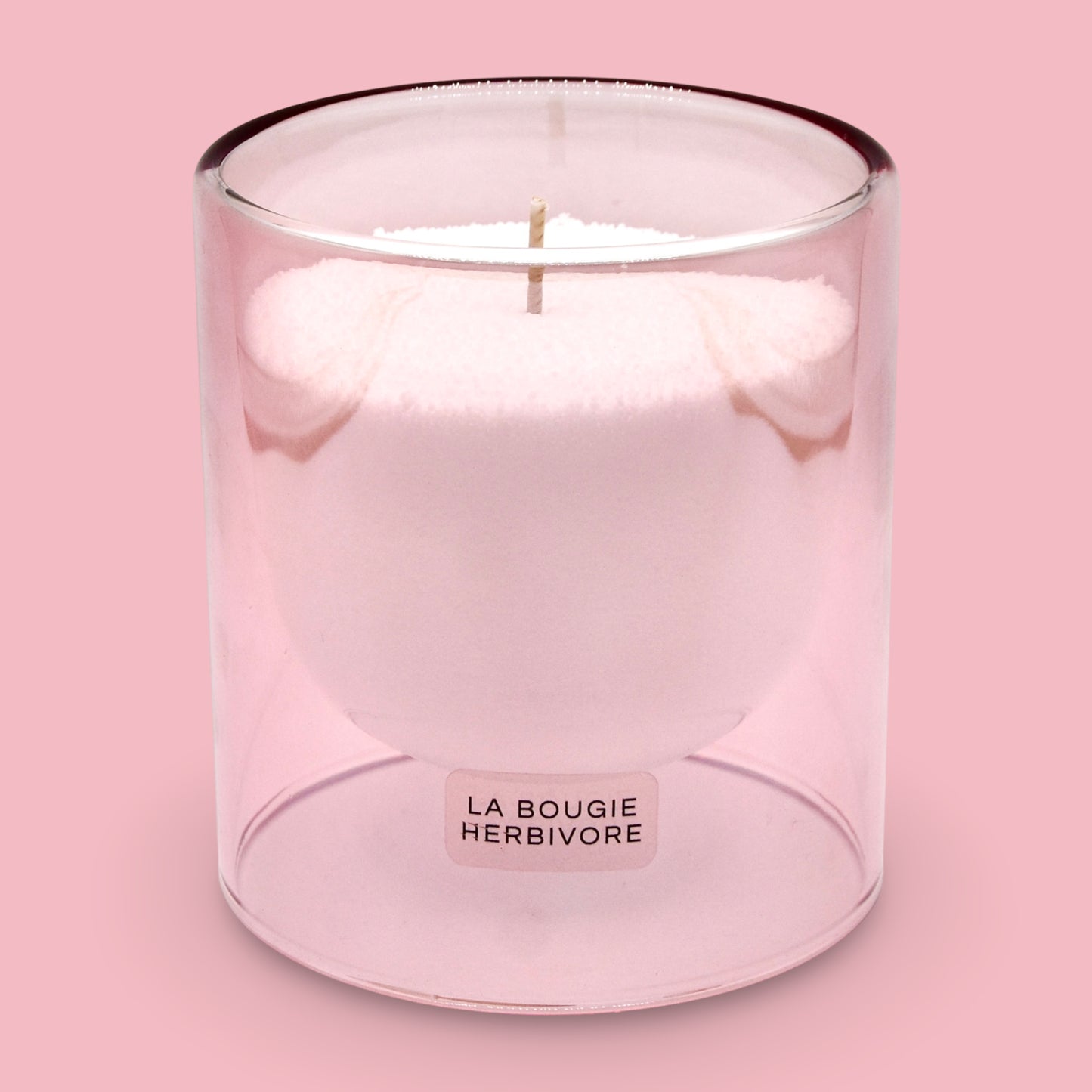 Pack Contenant à Bougie Goutte d'Eau "Rose" + Recharge Bougie en Perles de Cire Végétale - 400g avec 40 Mèches La Bougie Herbivore Bougies