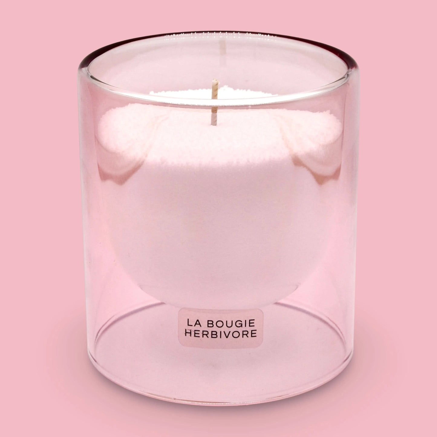 Pack Contenant à Bougie Goutte d'Eau "Rose" + Recharge Bougie en Perles de Cire Végétale - 400g avec 40 Mèches La Bougie Herbivore Bougies