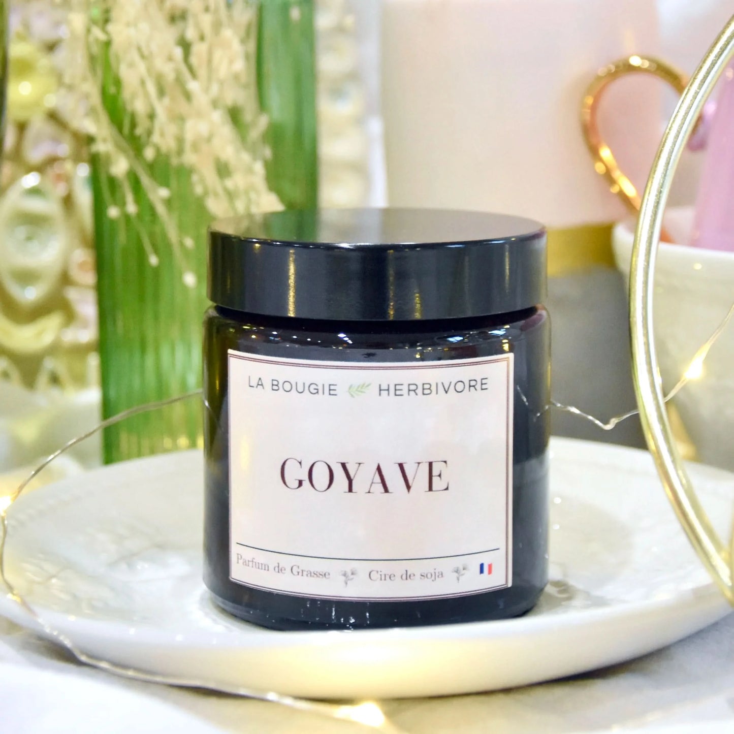 Bougie Goyave à la cire végétale de soja 90g