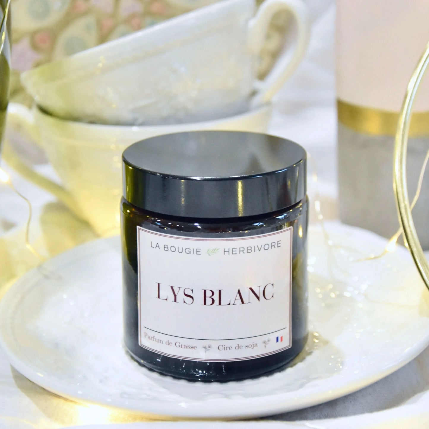 Bougie Lys Blanc à la cire végétale de soja 90g