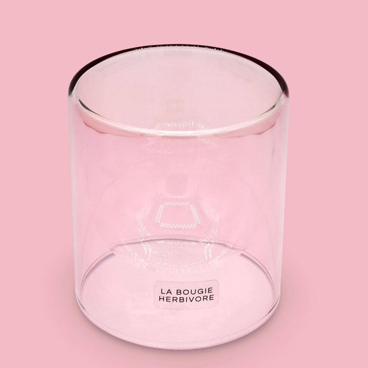 Goutte d'Eau "Rose" – Contenant à Bougie Élégant et Raffiné La Bougie Herbivore Bougies