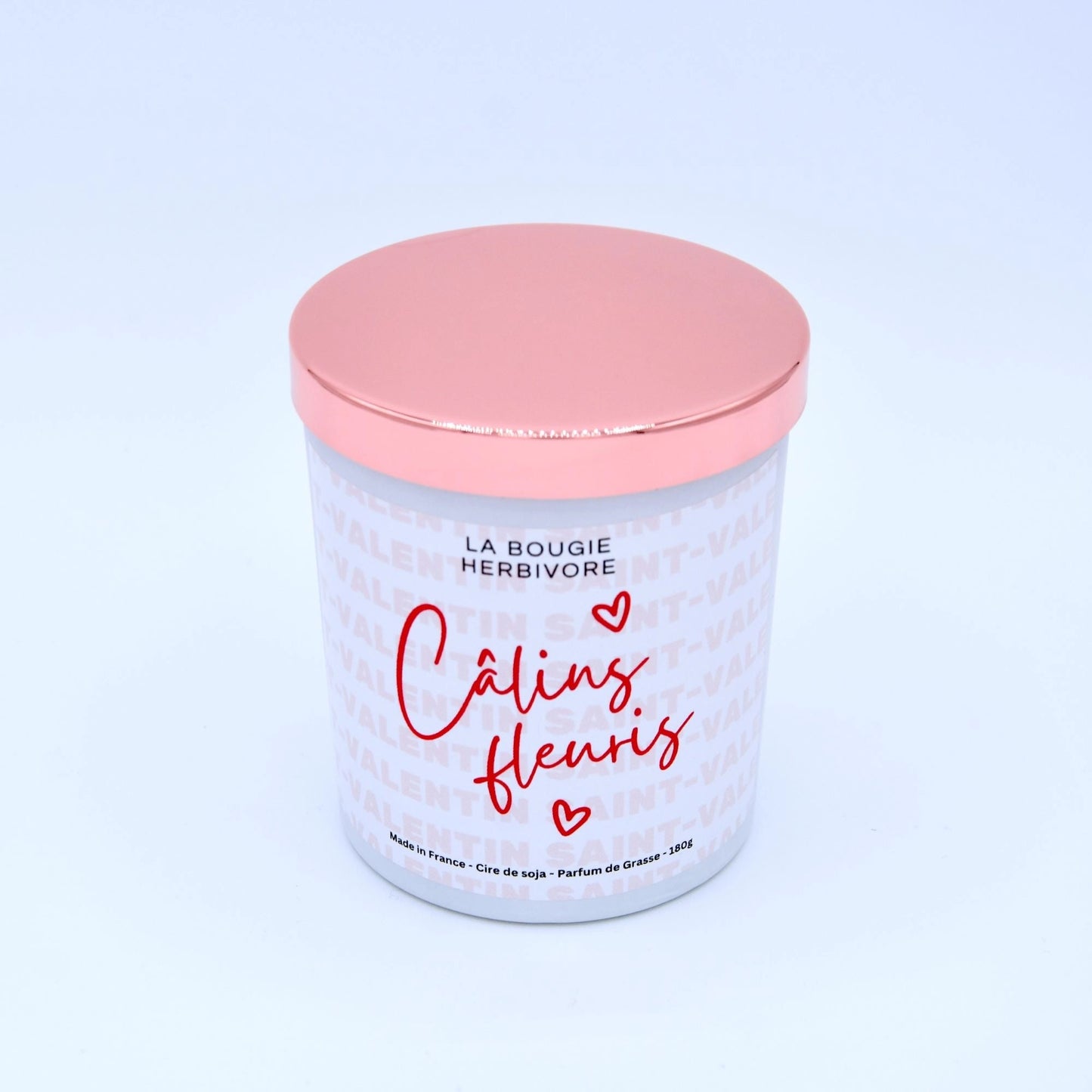 Bougie parfumée Saint-Valentin "Calins Fleuris" 200ml La Bougie Herbivore Bougies
