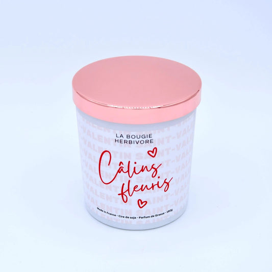 Bougie parfumée Saint-Valentin "Calins Fleuris" 200ml La Bougie Herbivore Bougies