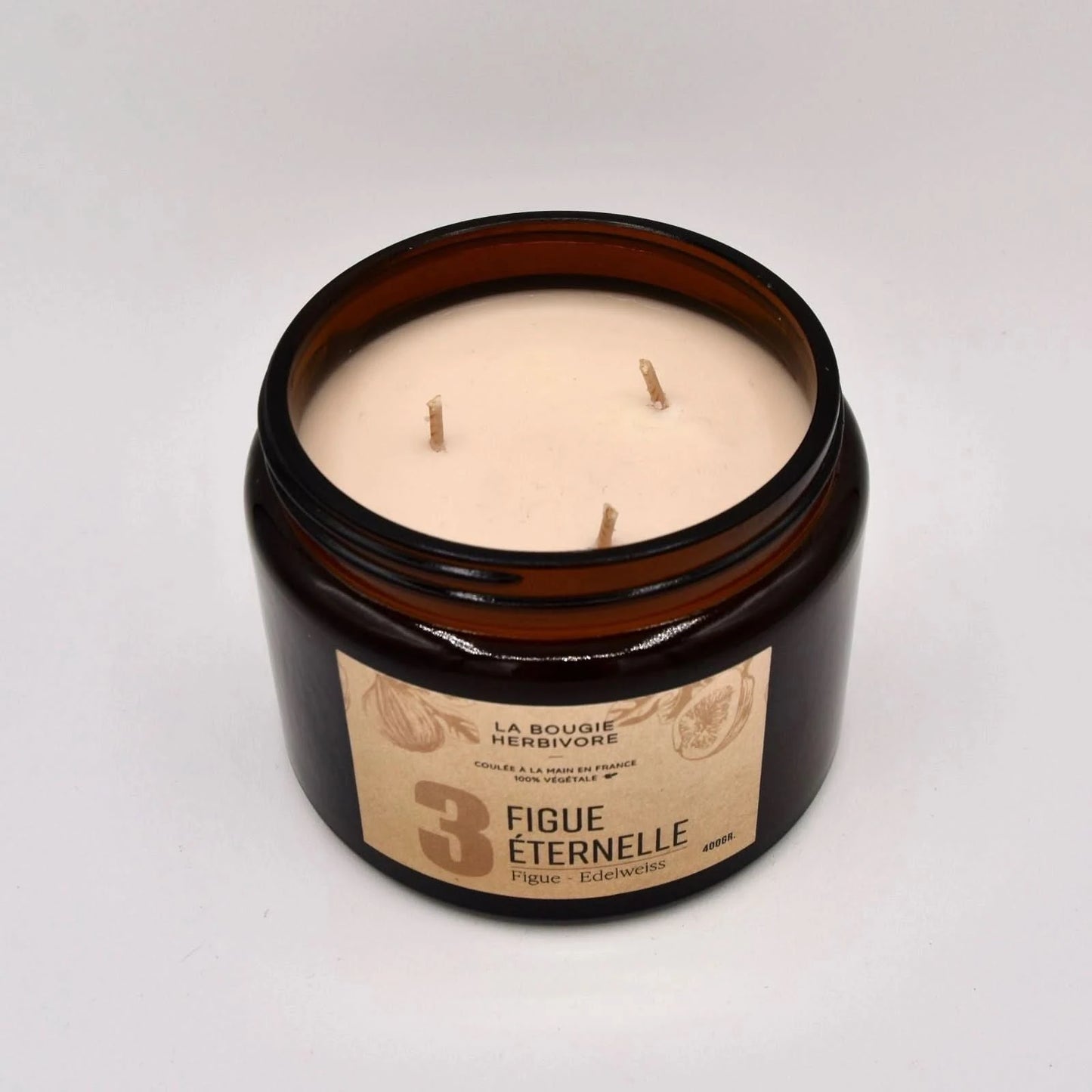 Bougie parfumée No. 3 FIGUE ETERNELLE - Figue + Edelweiss La Bougie Herbivore Bougies
