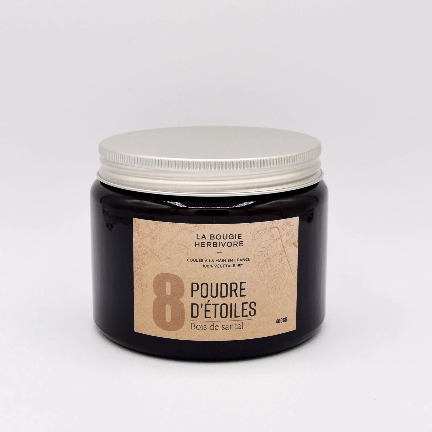 Bougie parfumée No. 8 POUDRE D'ETOILES - Bois de Santal - Jasmin La Bougie Herbivore Bougies