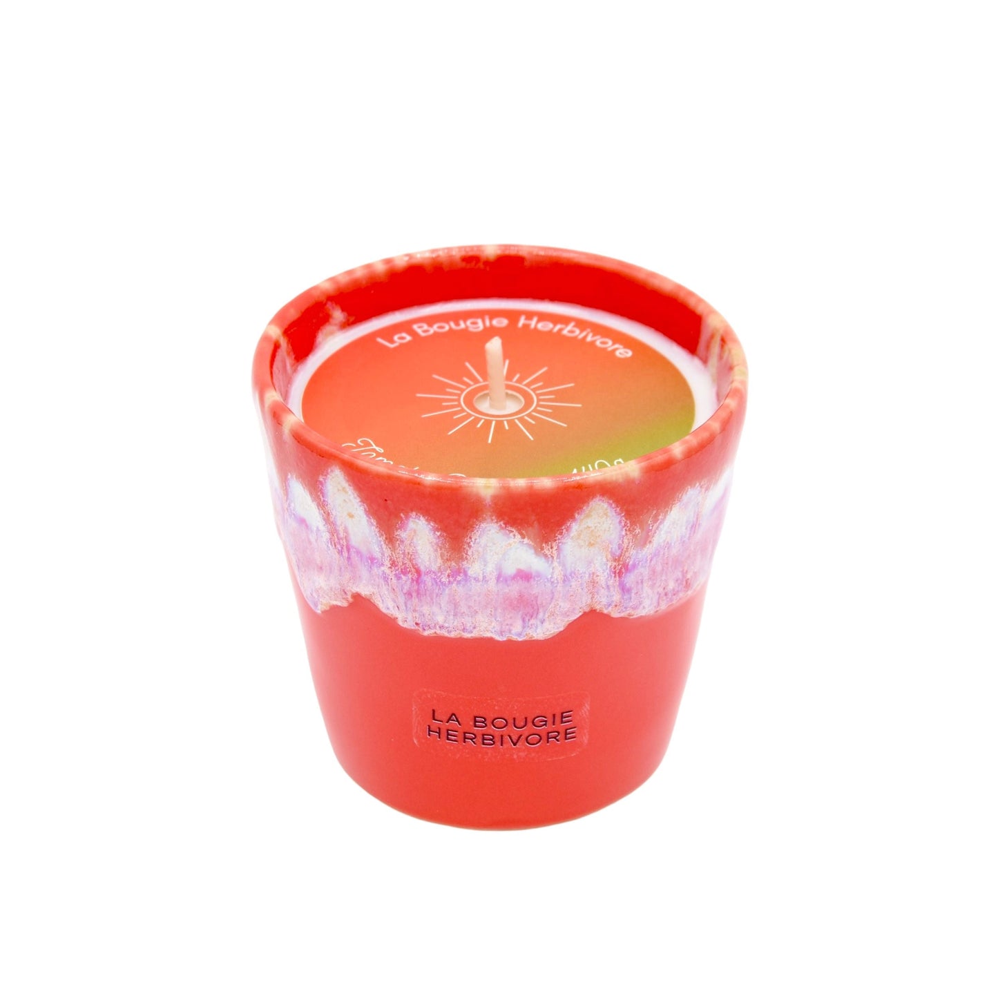 Bougie Parfumée Tomate basilic - Pot en Grès Rouge La Bougie Herbivore Bougies