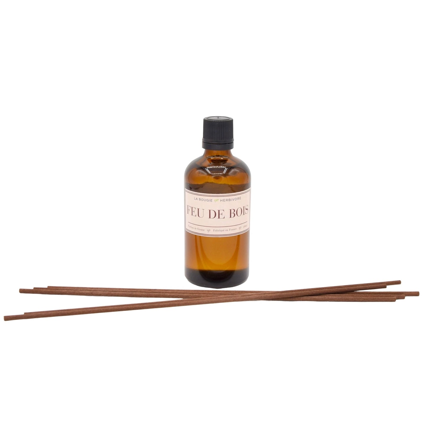 Diffuseur de Parfum avec tiges Feu de Bois 100 ml La Bougie Herbivore diffuseur