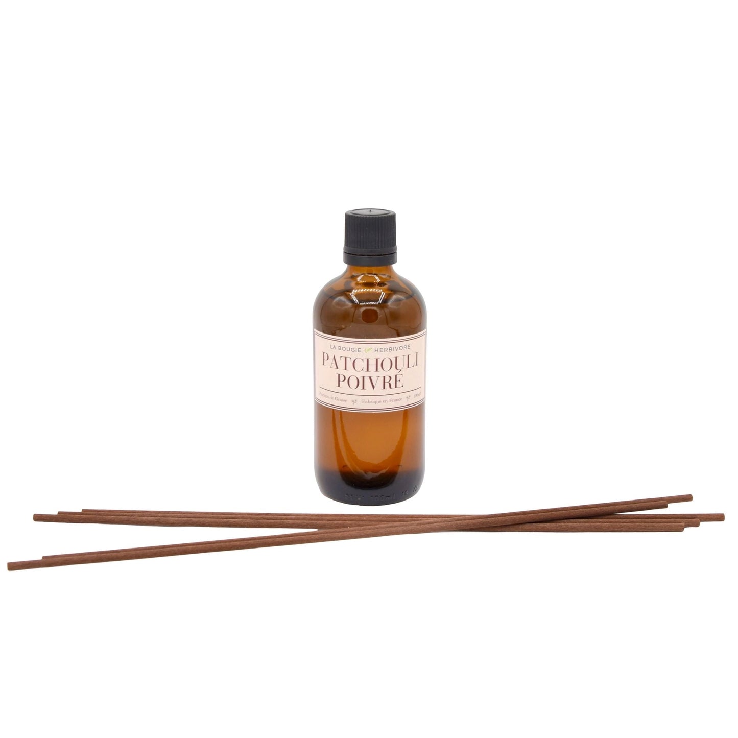 Diffuseur de Parfum avec tiges Patchouli poivré 100 ml La Bougie Herbivore diffuseur