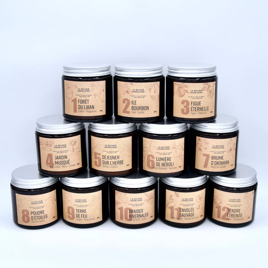 Pack bougies numérotées "Signature" X12 - 90g La Bougie Herbivore Bougies