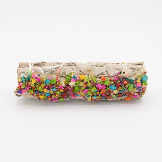 Sauge Blanche & Confetti de Fleurs - Fagot de 25-30g La Bougie Herbivore encens
