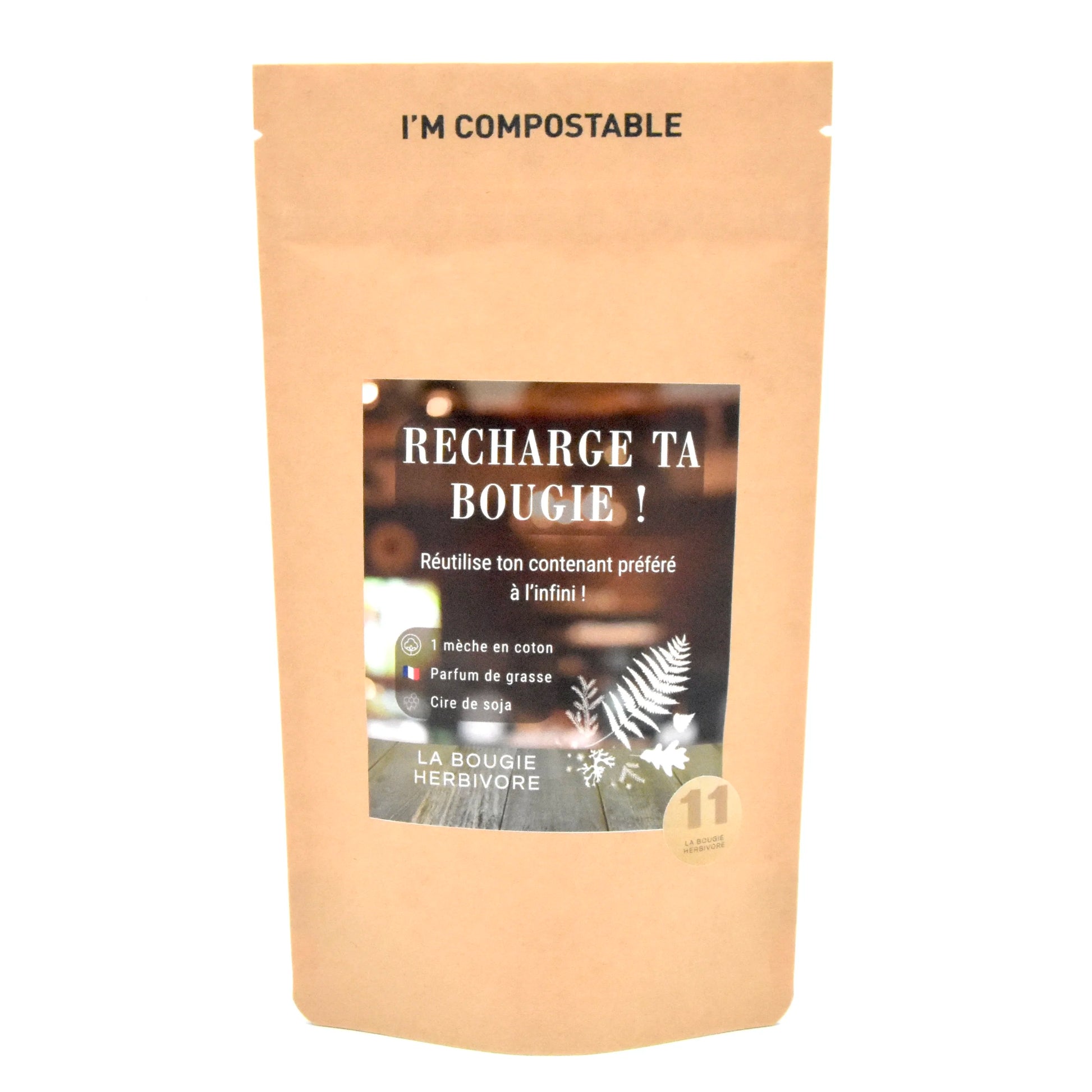 Recharge Ta Bougie parfumée – Signature N°11 : Envolée Sauvage 🍃 - La Bougie Herbivore  BOUGIE_RECHARGE-90G-N011 14.99 EUR