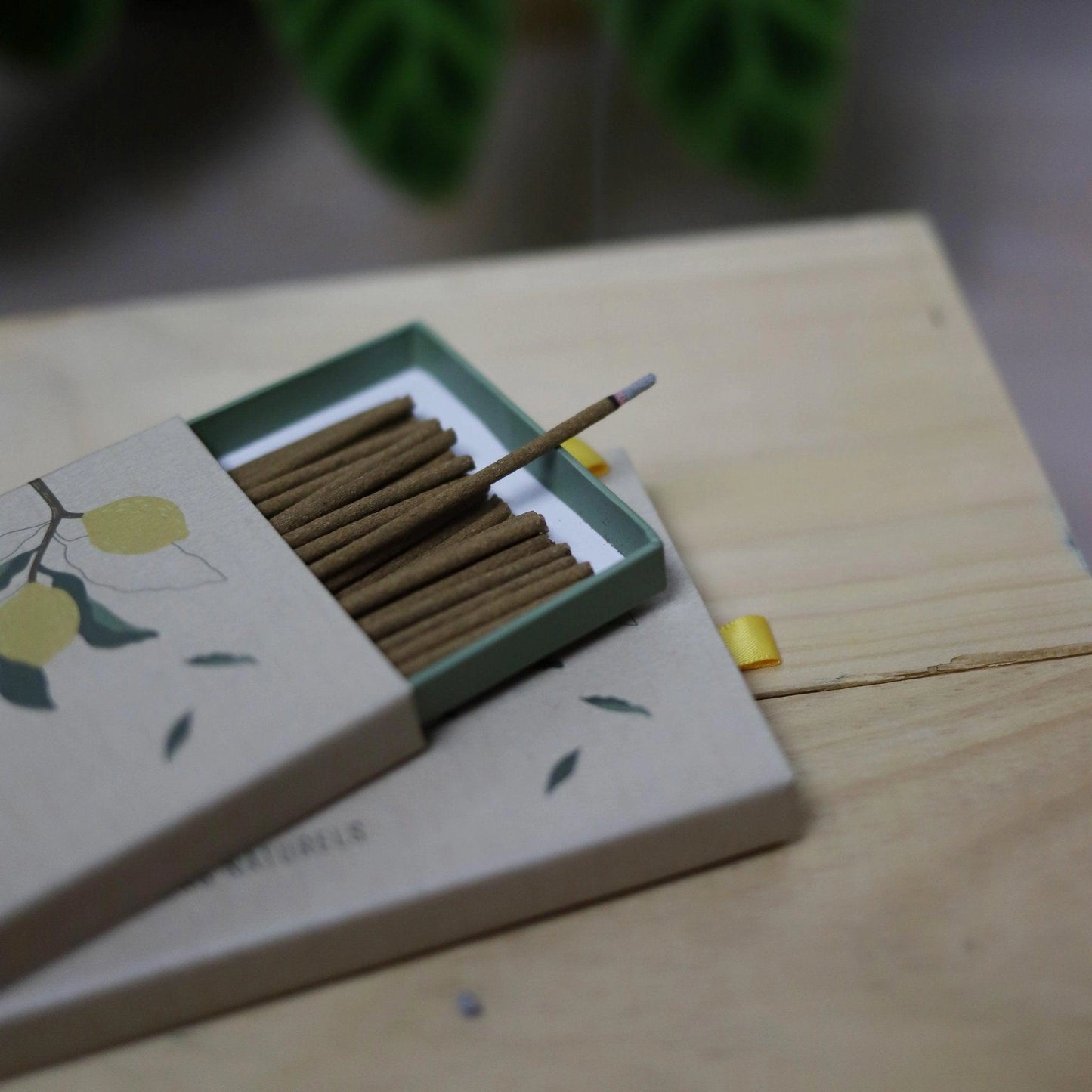 Boîte d'encens parfum naturel La Bougie Herbivore avec bâtonnets de parfum citrique