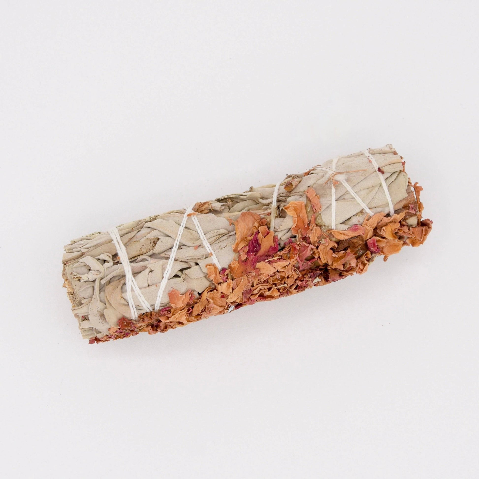 Fagot sauge blanche et rose de La Bougie Herbivore pour purification et bien-être