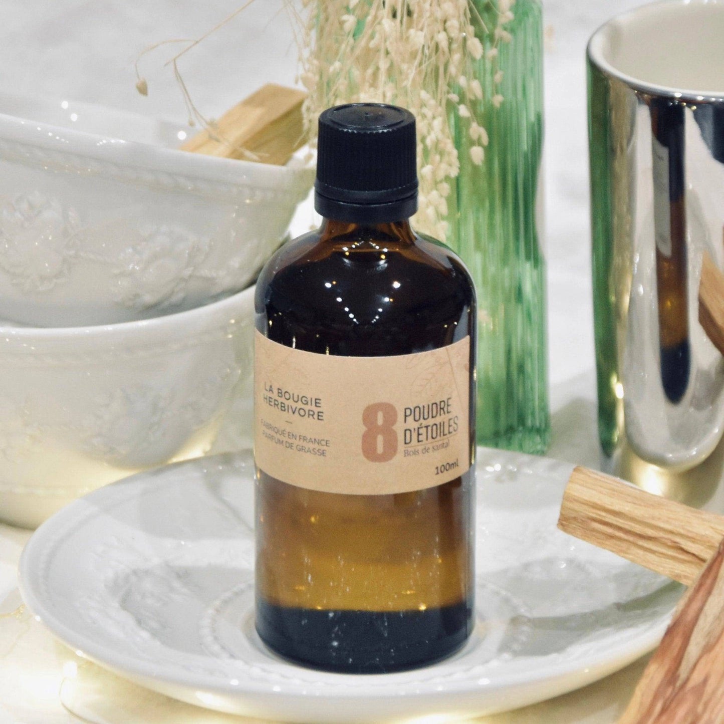 Diffuseur La Bougie Herbivore parfum jasmin maison dans une ambiance décorative élégante