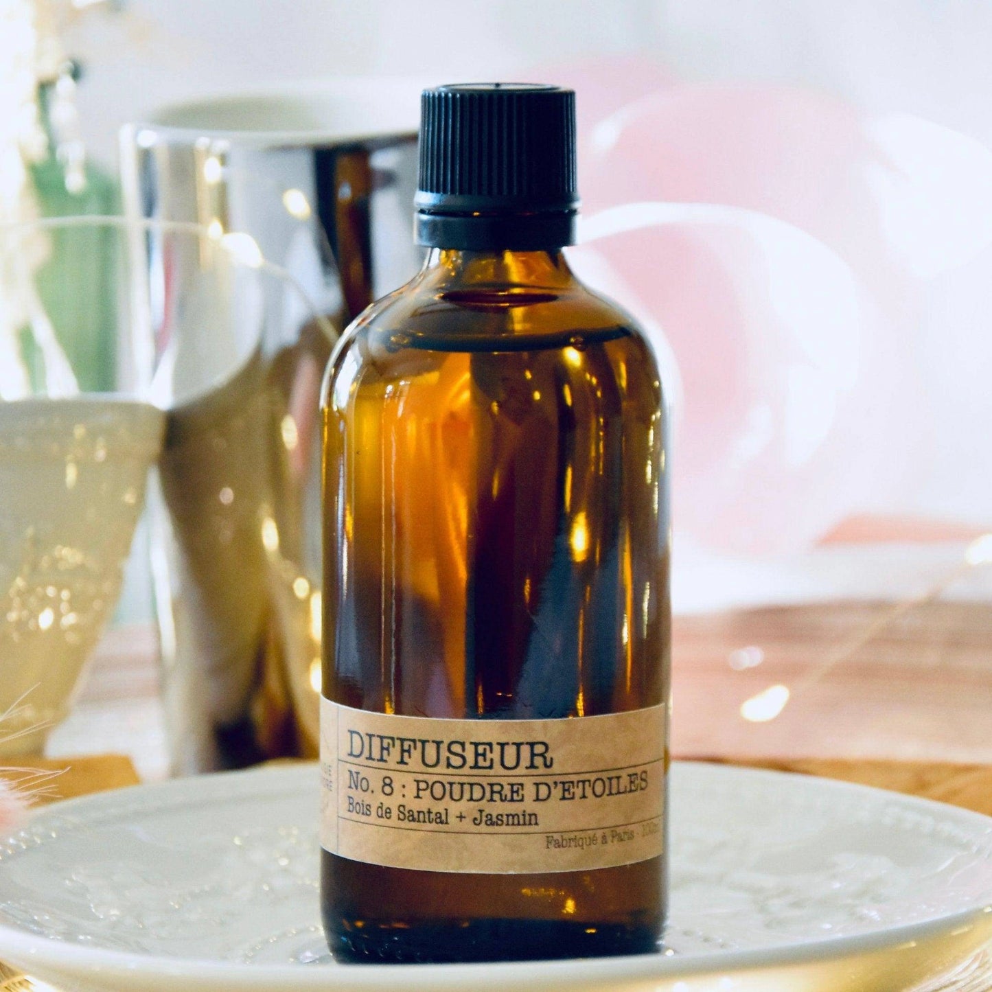Diffuseur La Bougie Herbivore, parfum jasmin maison Bois de Santal et Jasmin