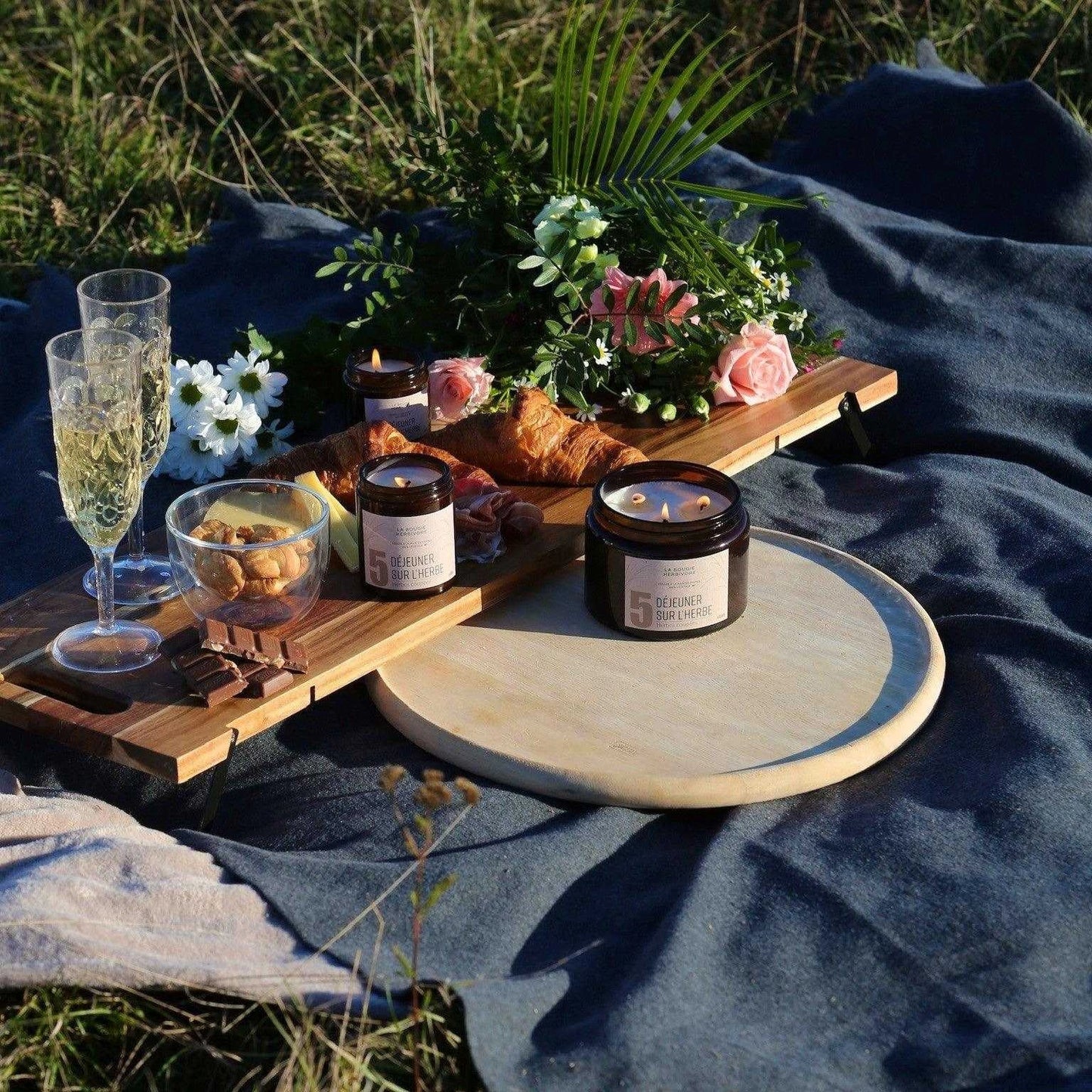 Bougie artisanale made in France - No. 5 DEJEUNER SUR L'HERBE La Bougie Herbivore Bougies