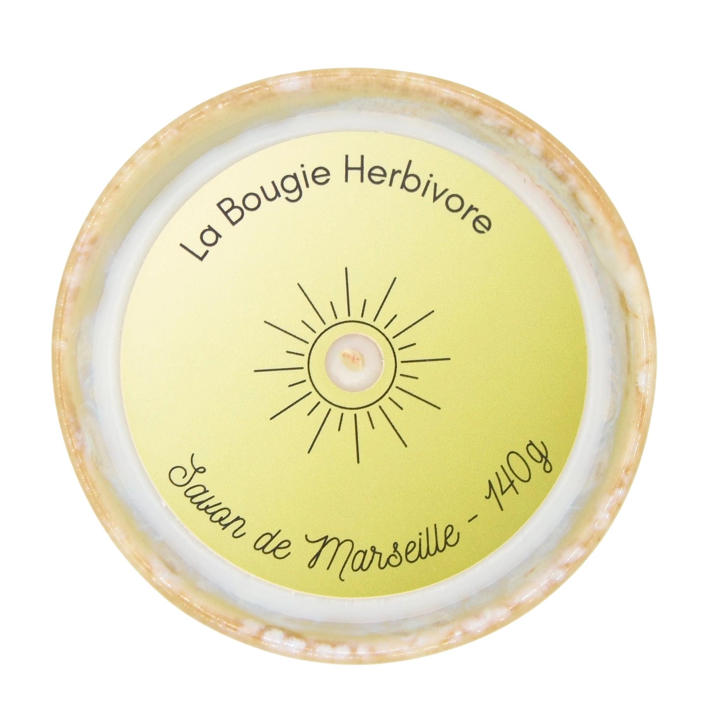 Bougie parfumée Savon de Marseille de La Bougie Herbivore dans un contenant élégant de 440g