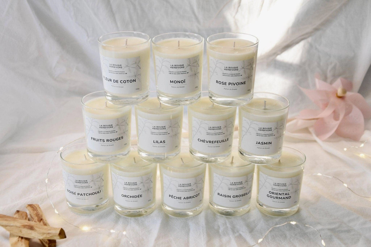 Pack d'implantation 12 bougies classiques 150g La Bougie Herbivore Bougies