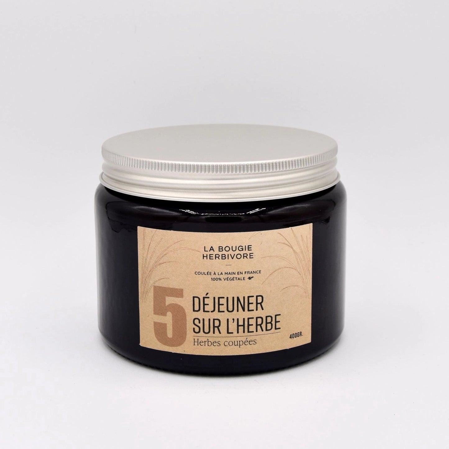 Bougie artisanale made in France - No. 5 DEJEUNER SUR L'HERBE La Bougie Herbivore Bougies 400g