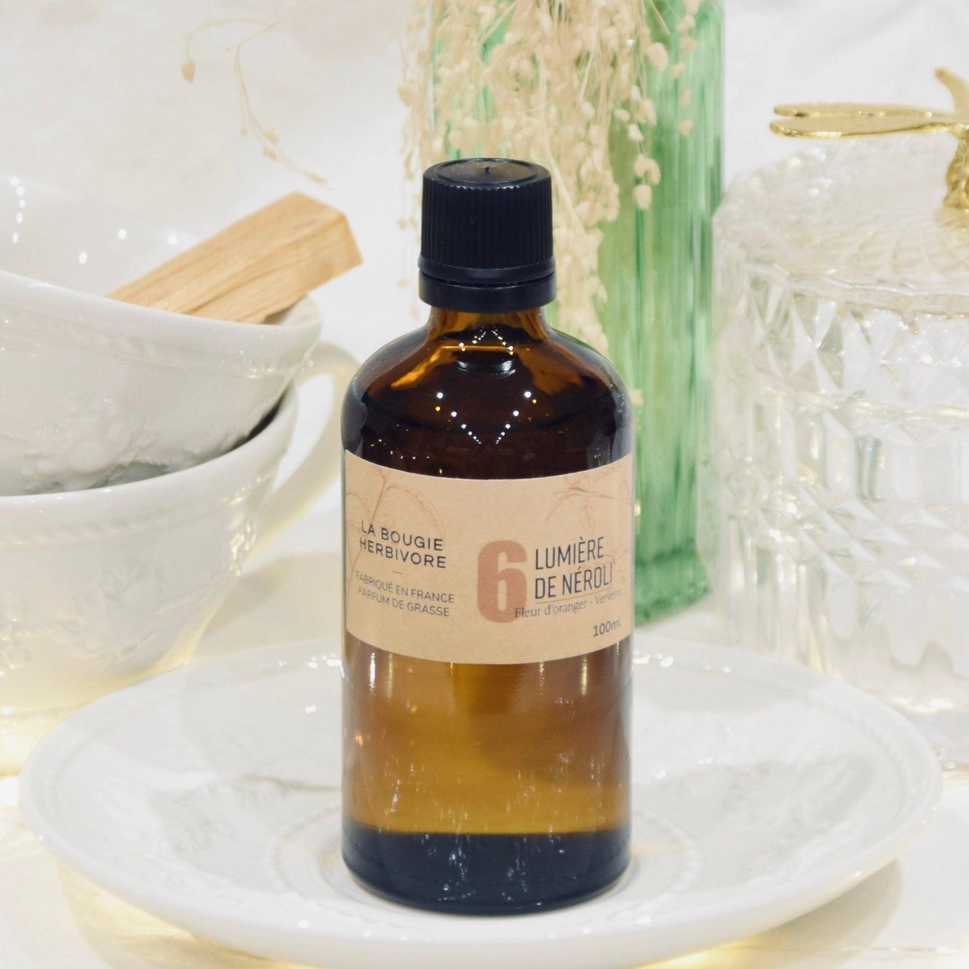 Diffuseur de parfum néroli La Bougie Herbivore en flacon de 100ml pour une ambiance zen