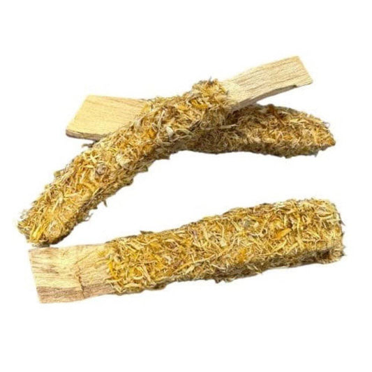 PALO SANTO CALENDULA - "Bois sacré" - 3 bâtonnets La Bougie Herbivore encens