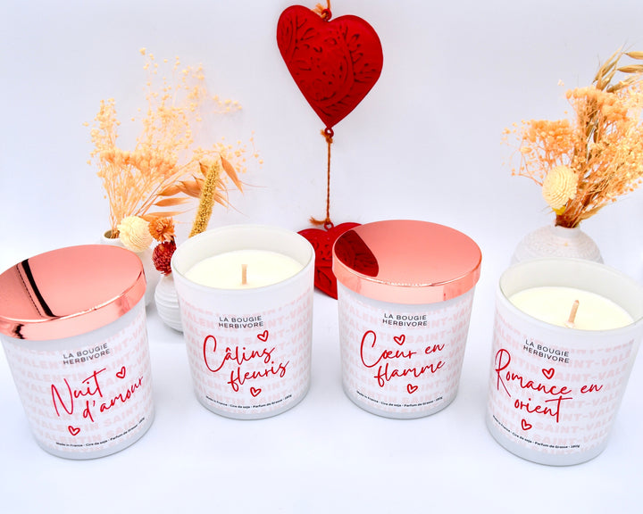 Idées de Cadeaux pour la Saint-Valentin 2025,Bougie Parfumée, Bougie Saint Valentin,La Bougie Herbivore,FR,labougieherbivore.com