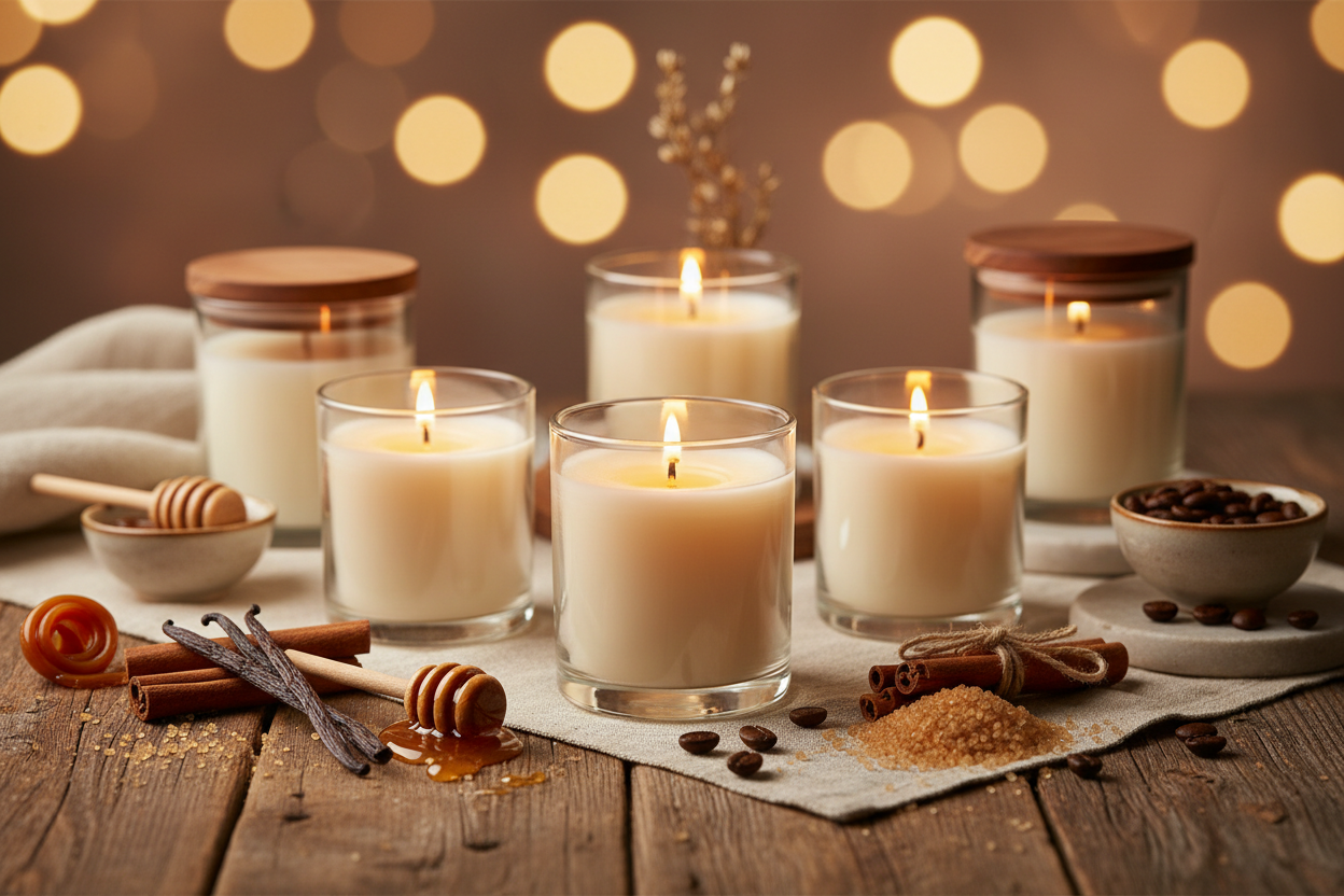Bougies parfumées gourmandes