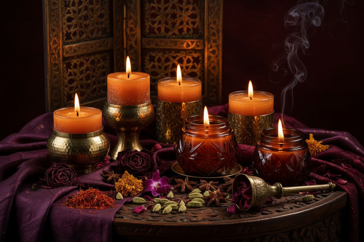 Bougies parfumées orientales