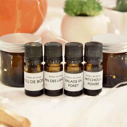 Kit bougies parfumées artisanales avec huiles essentielles pour créer des ambiances uniques