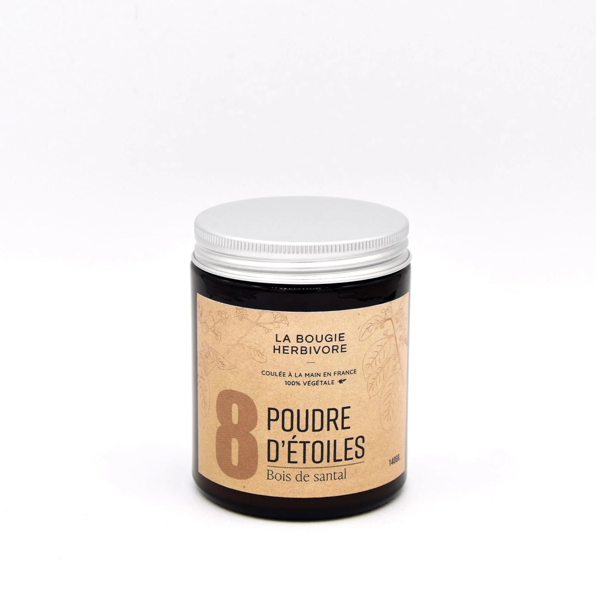Bougie artisanale cire soja Jasmin No.8 140 g La Bougie Herbivore