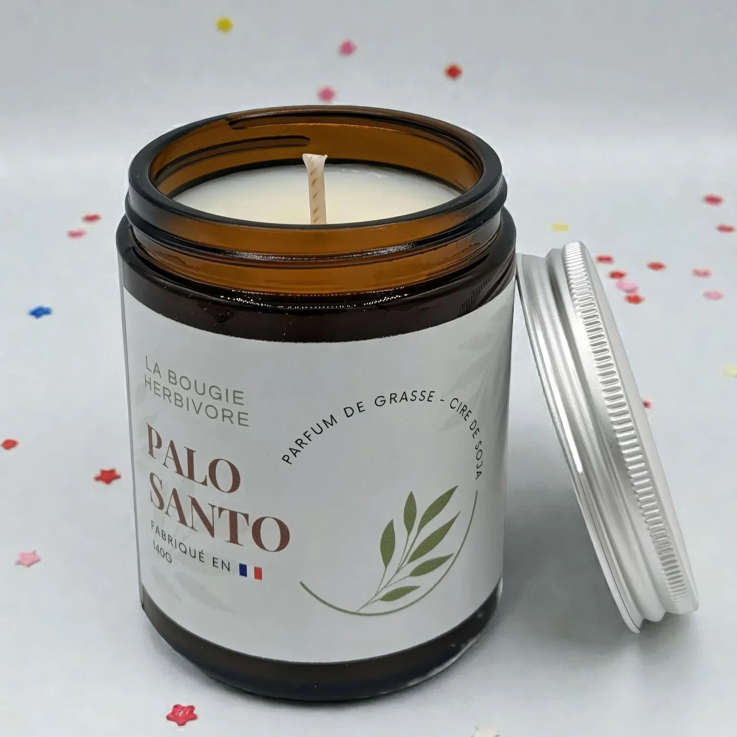 Bougie Parfumée Palo Santo - Cire de Soja Naturelle 140g