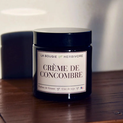 Bougie parfumée Crème de concombre à la cire végétale de soja 90g La Bougie Herbivore Bougies