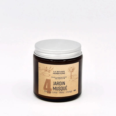 Bougie parfumée Fleur de Lotus Musc Orange No. 4 JARDIN MUSQUE 90G