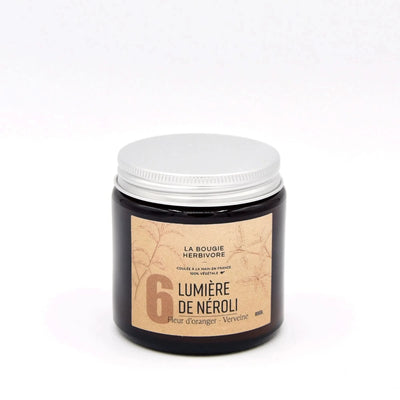 Bougie parfumée fleur d'Oranger Verveine No.6 LUMIERE DE NEROLI 90g