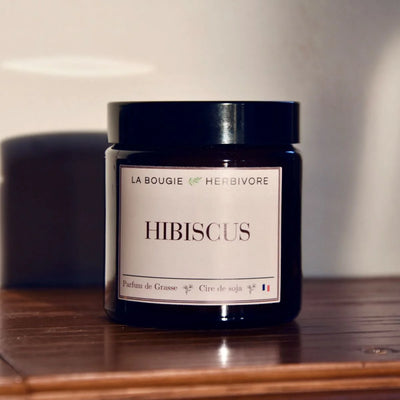 Bougie parfumée Hibiscus à la cire végétale de soja 90g La Bougie Herbivore Bougies