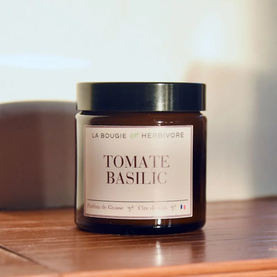 Bougie parfumée Tomate et basilic à la cire végétale de soja 90g La Bougie Herbivore Bougies