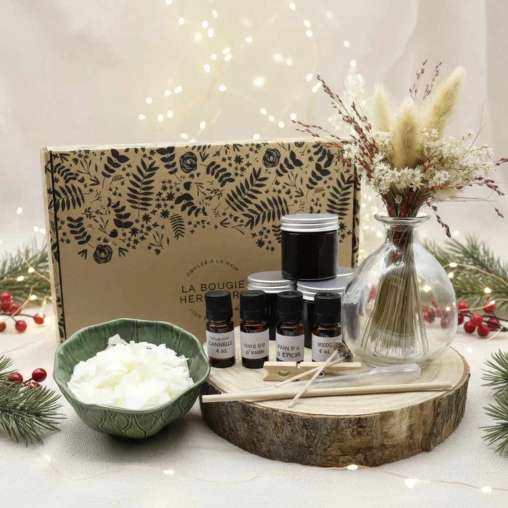 Kit pour fabriquer ses bougies aux senteur de Noël