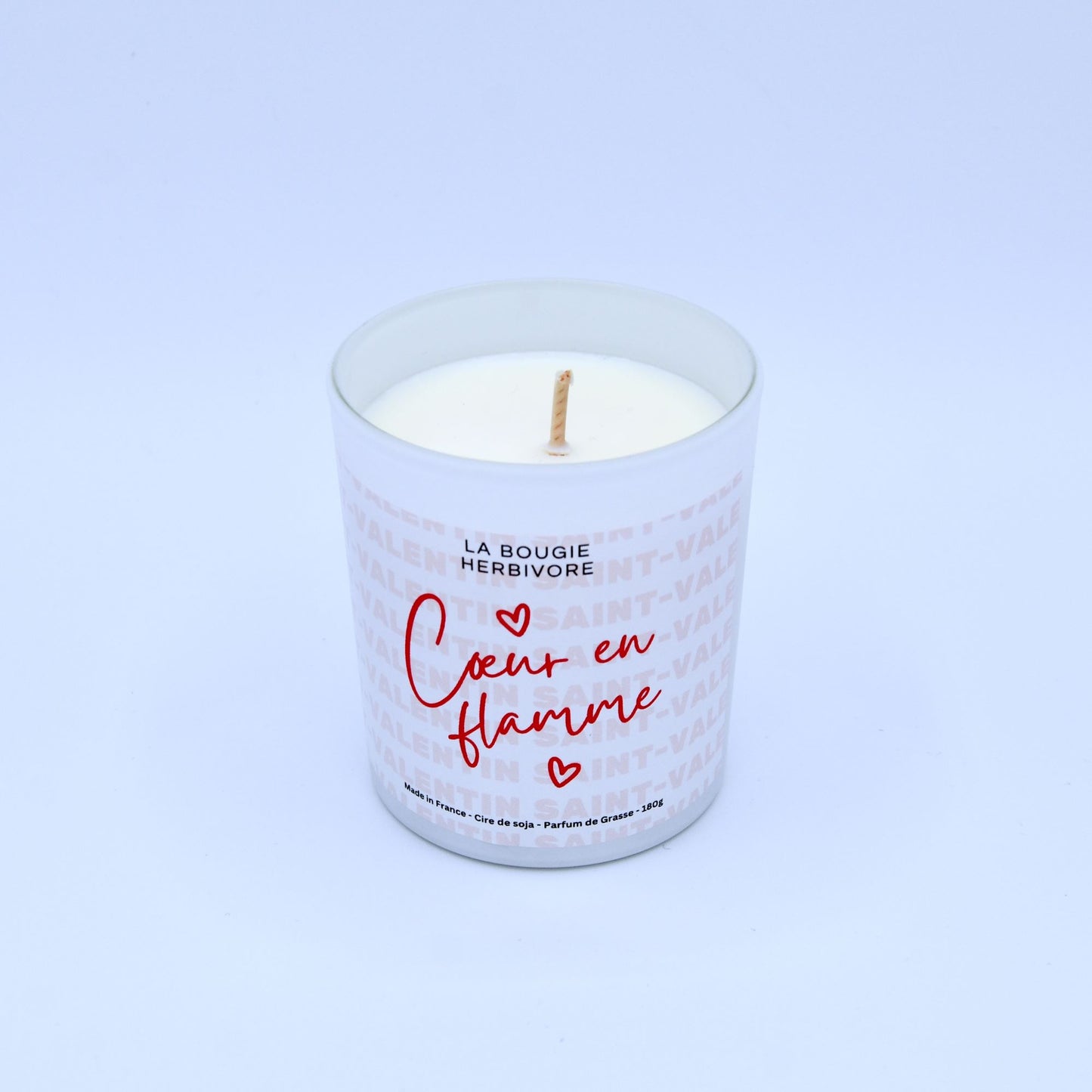 Bougie parfumée Saint-Valentin "Cœur en Flamme" 200ml