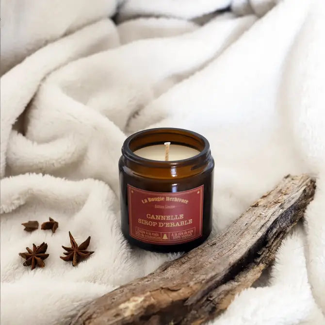 Bougie parfumée cannelle sirop d'érable
