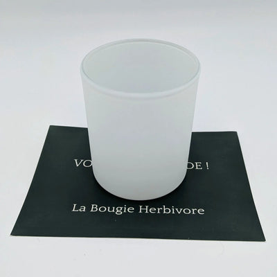 Bougie perlée à composer – pot blanc 2OO ml  POUDREE DISPO PARIS OU LAVAL
